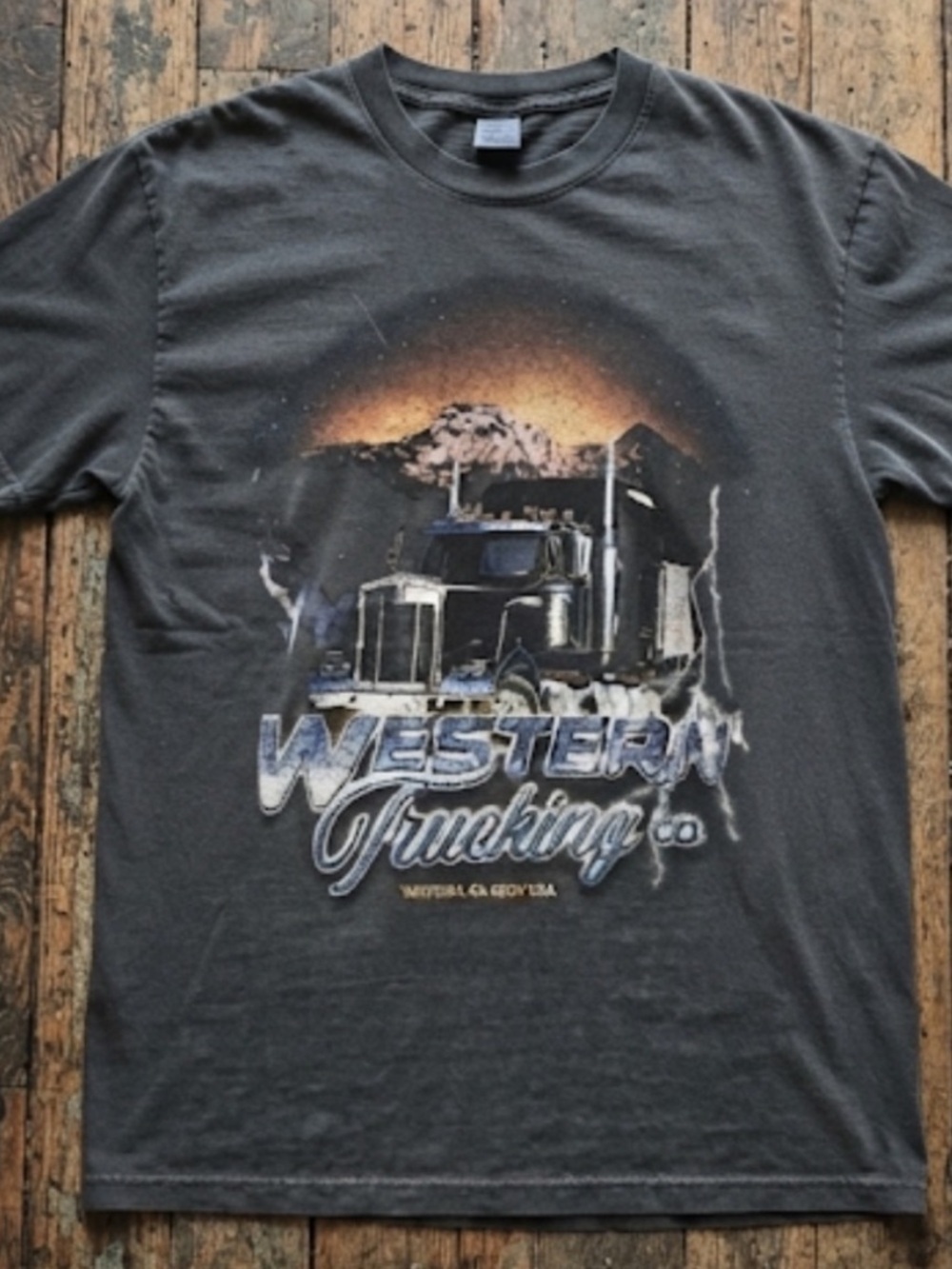 Western trucking Company 18 Wheeler Shirt Men’s Size Large